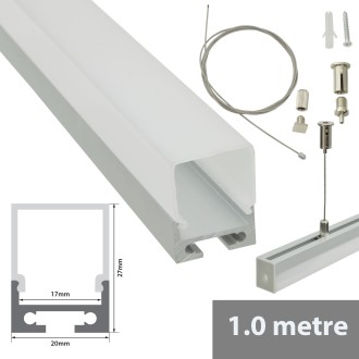 Fluxia AL1-B2620 Aluminium Profiles for LED Tape Installation