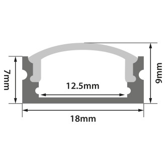 Fluxia AL1-C1709 Aluminium Profiles for LED Tape Installation