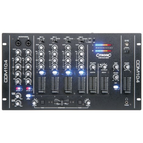 Citronic CDM10:4 MK5 CDM10:4 (MkV) 19" 4 Channel USB Mixer