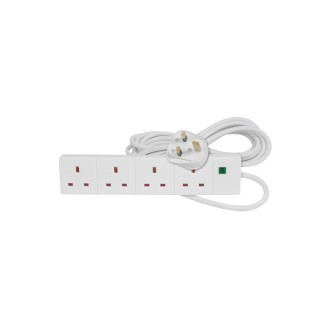 Mercury 4 Gang Extension Leads with Surge Protection