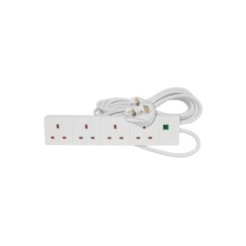 Mercury 4 Gang Extension Leads with Surge Protection