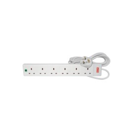Mercury 6 Gang Extension Leads with Surge Protection