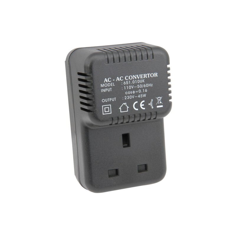 Mercury US2UK45VA UK Step-up Voltage Converter 110V - 220V (45VA)