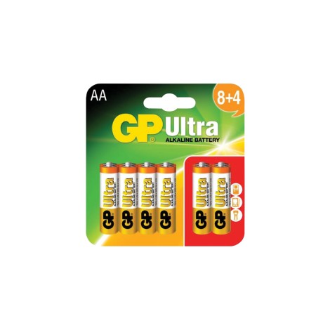GP Battery GP Ultra Alkaline Batteries (8 + 4)