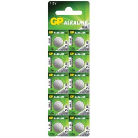 GP Battery LR44 Alkaline Button Cell - 125mAh