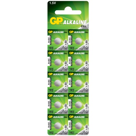 GP Battery LR41 Alkaline Button Cell - 10Pk