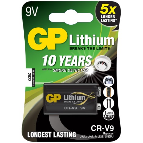 GP Battery PP3 (6LR61) Lithium Battery