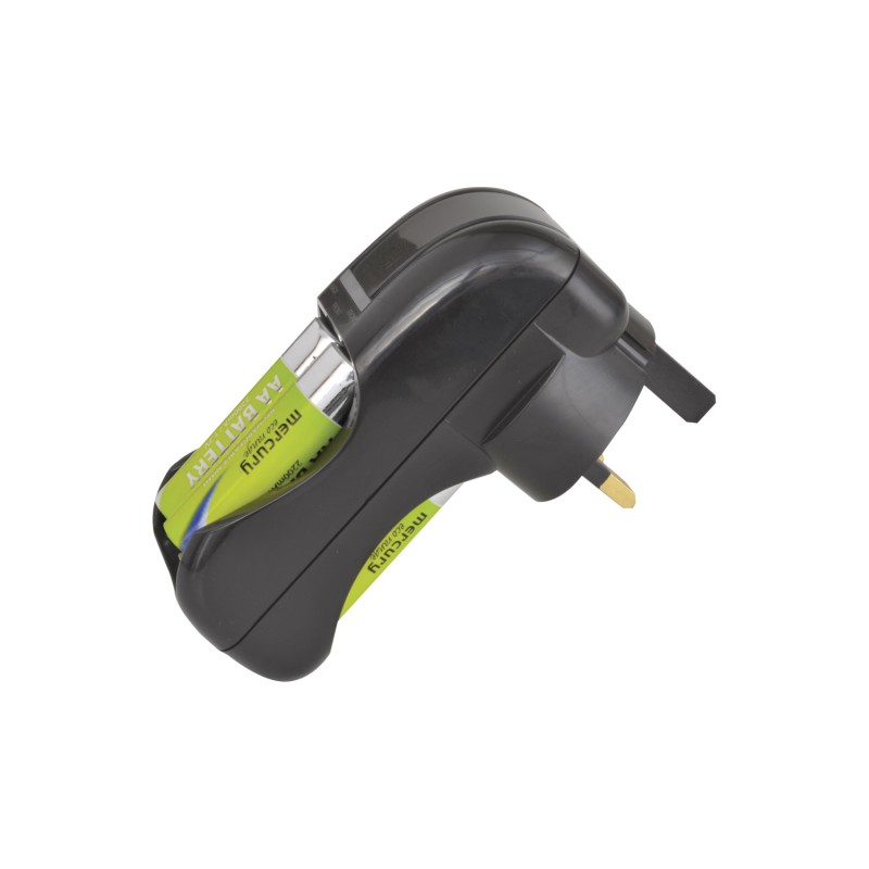 Mercury CHR187UK 4 Way UK Battery Charger with 4 AA Batteries
