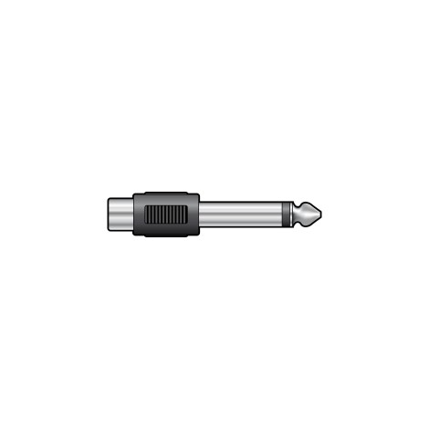 QTX 6.3mm Mono Jack Plug to RCA Phono Socket