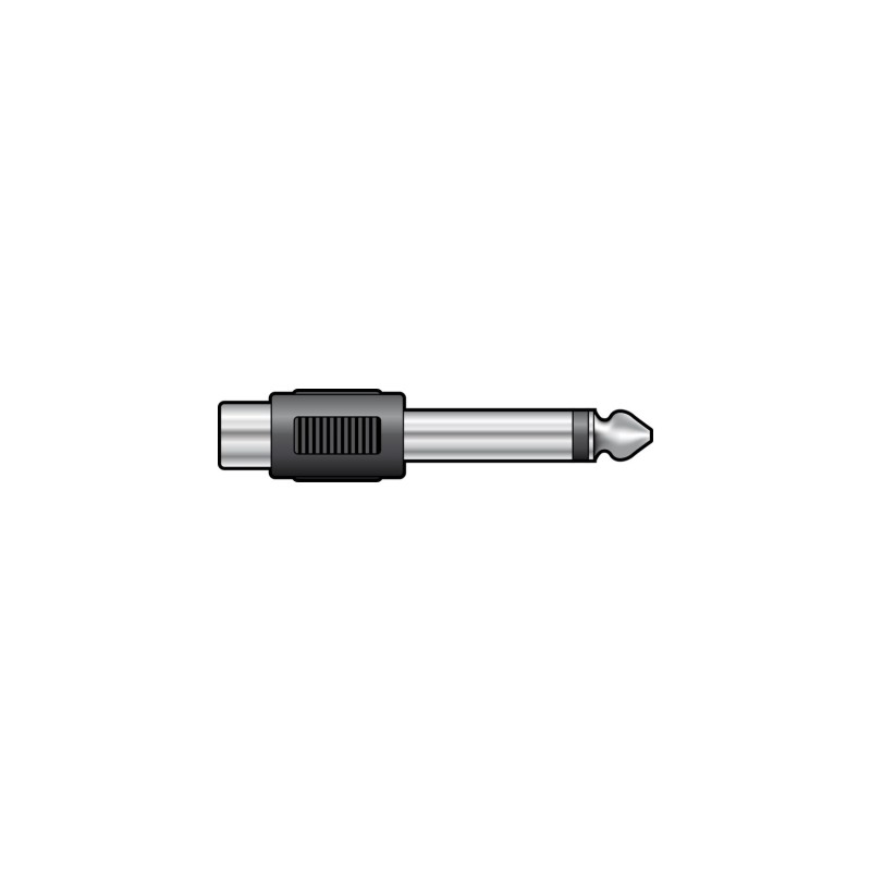 QTX 6.3mm Mono Jack Plug to RCA Phono Socket