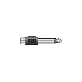 QTX 6.3mm Mono Jack Plug to RCA Phono Socket