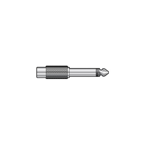 QTX 6.3mm Mono Jack Plug to RCA Phono Socket