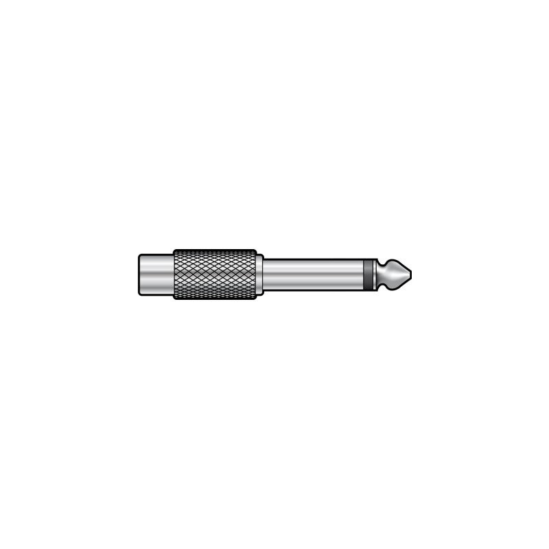 QTX 6.3mm Mono Jack Plug to RCA Phono Socket