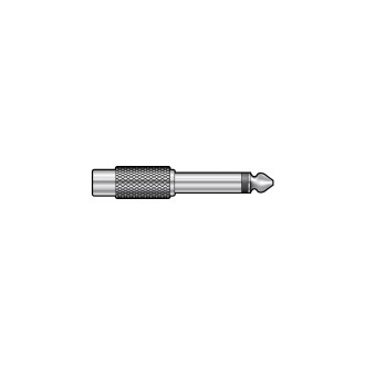 QTX 6.3mm Mono Jack Plug to RCA Phono Socket