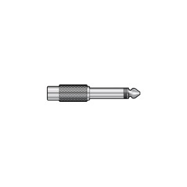 QTX 6.3mm Mono Jack Plug to RCA Phono Socket