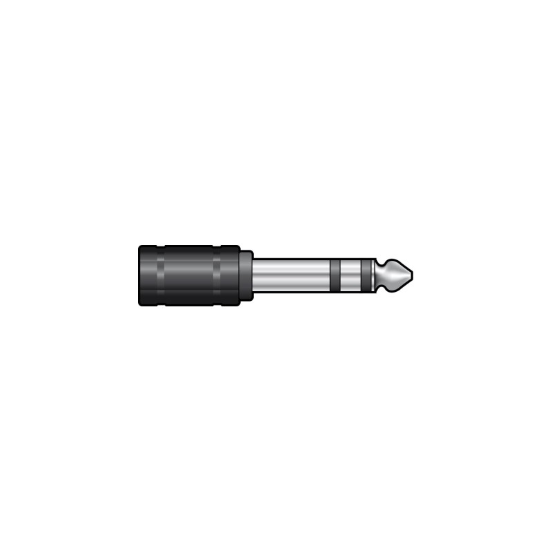 QTX 6.3mm Stereo Jack Plug to 3.5mm Stereo Jack Socket