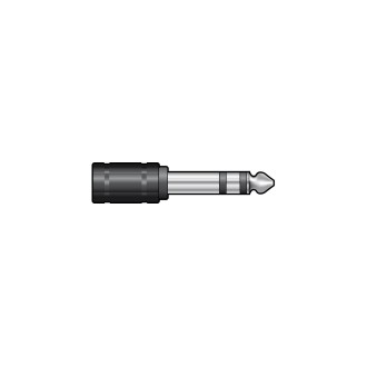QTX 6.3mm Stereo Jack Plug to 3.5mm Stereo Jack Socket