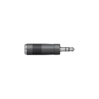 QTX 3.5mm Stereo Jack Plug to 6.3mm Stereo Jack Socket