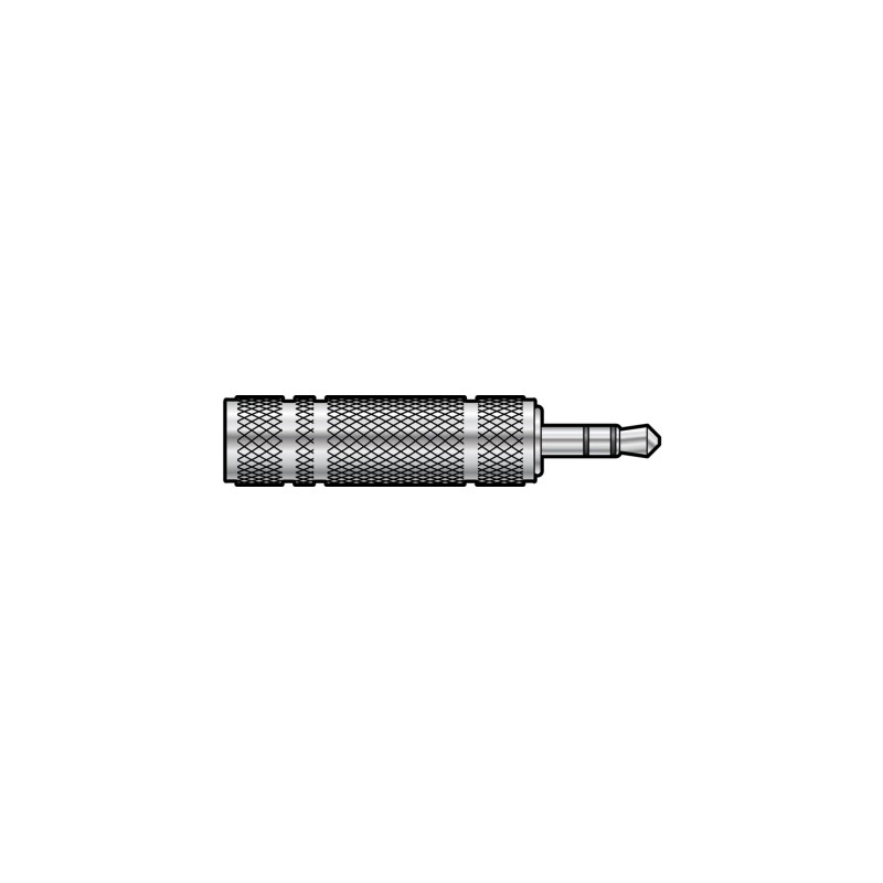 QTX 3.5mm Stereo Jack Plug to 6.3mm Stereo Jack Socket