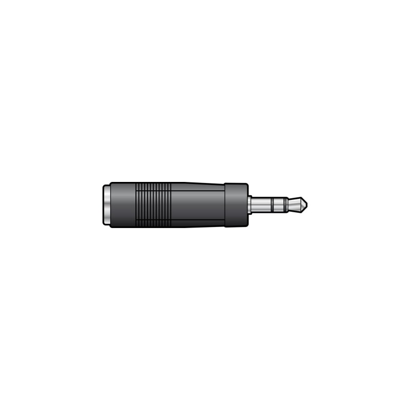 QTX 3.5mm Stereo Jack Plug to 6.3mm Mono Jack Socket