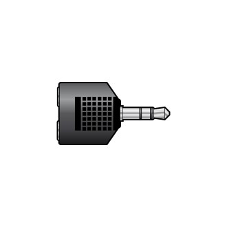 QTX 3.5mm Stereo Jack Plug to 2 x 3.5mm Stereo Jack Sockets