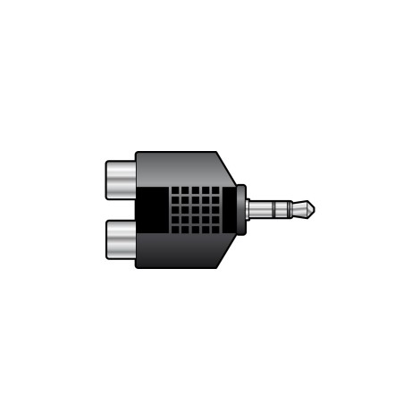 QTX 3.5mm Stereo Jack Plug to 2 x RCA Phono Sockets