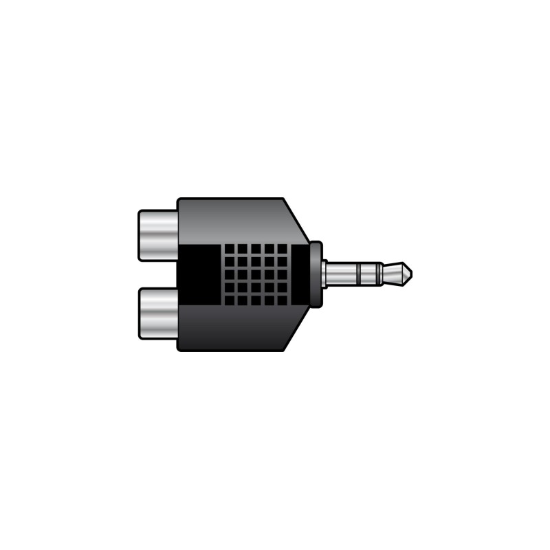QTX 3.5mm Stereo Jack Plug to 2 x RCA Phono Sockets