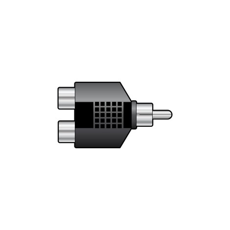 AV Link RCA Phono Plug to 2 x RCA Phono Sockets