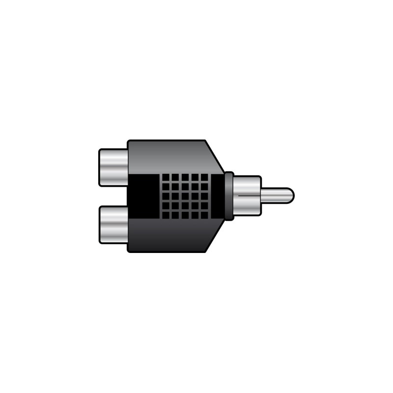 AV Link RCA Phono Plug to 2 x RCA Phono Sockets