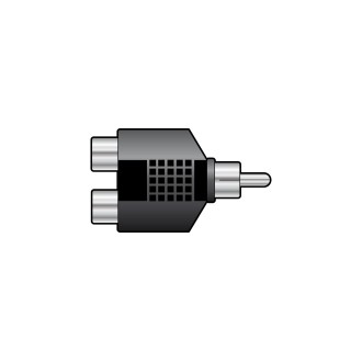 AV Link RCA Phono Plug to 2 x RCA Phono Sockets