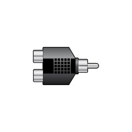 AV Link RCA Phono Plug to 2 x RCA Phono Sockets