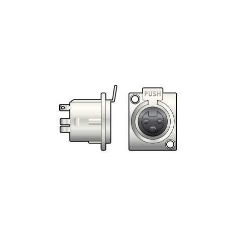 QTX 3-pin XLR Chassis