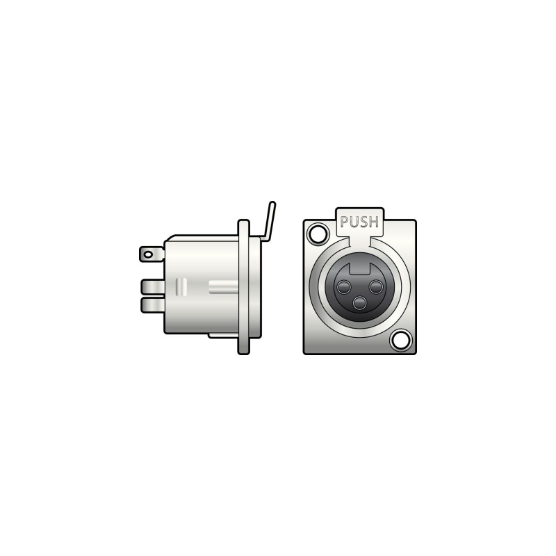 QTX 3-pin XLR Chassis