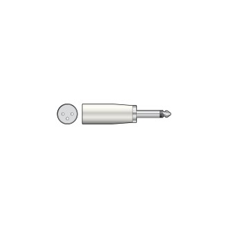 QTX 3-pin XLR Male to 6.3mm Mono Jack Plug