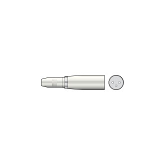 QTX 3-pin XLR Male to 6.3mm Mono Jack Socket