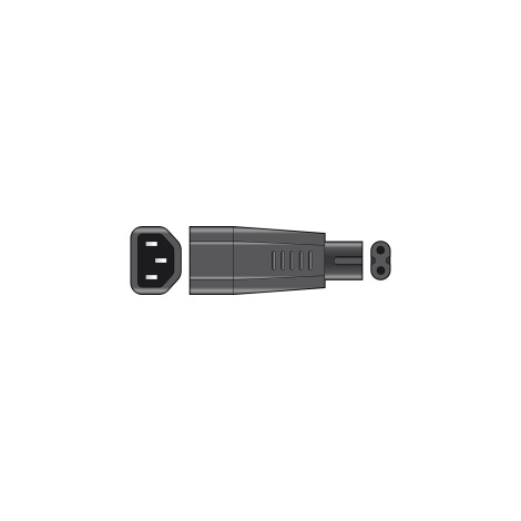 Mercury IEC Plug to Figure 8 Plug Adaptor (C14 to C7)