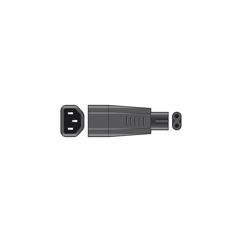Mercury IEC Plug to Figure 8 Plug Adaptor (C14 to C7)