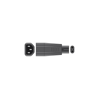 Mercury IEC Plug to Figure 8 Plug Adaptor (C14 to C7)