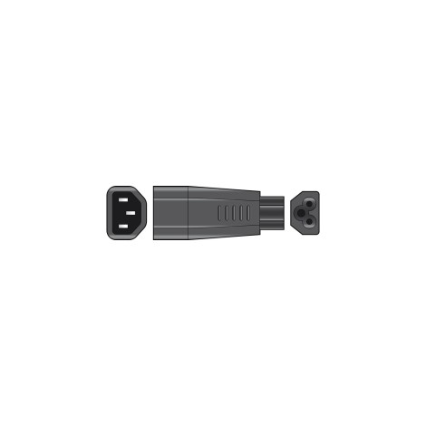 Mercury IEC Plug to Cloverleaf Plug Adaptor (C14 to C5)