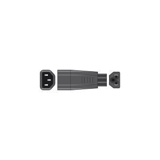Mercury IEC Plug to Cloverleaf Plug Adaptor (C14 to C5)