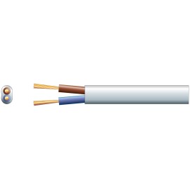 Mercury 2192Y 2 Core Oval PVC, 300/300V, HO3VVH2-F2, 6A