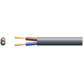 Mercury 2192Y 2 Core Oval PVC, 300/300V, HO3VVH2-F2, 6A