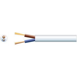 Mercury 2182Y 2 Core Round PVC, 300/300V, HO3VV-F2, 6A