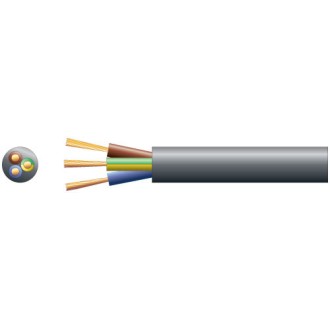 Mercury 3183Y 3 Core Round PVC, 300/500V, HO5VV-F3, 10A