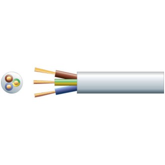 Mercury 3183Y 3 Core Round PVC, 300/500V, HO5VV-F3, 15A