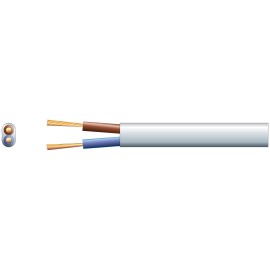Mercury 2192Y 2 Core Oval PVC, 300/300V, HO3VVH2-F2, 3A