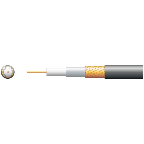 Mercury RG59B/U 75 Ohms Foam Filled Coaxial Cable - Copper Braid