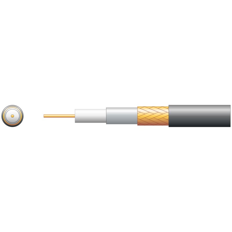 Mercury RG59B/U 75 Ohms Foam Filled Coaxial Cable - Copper Braid