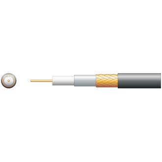 Mercury RG59B/U 75 Ohms Foam Filled Coaxial Cable - Copper Braid