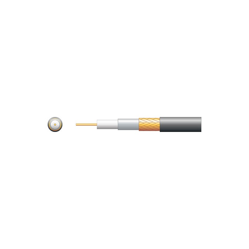 Mercury RG59B/U 75 Ohms Foam Filled Coaxial Cable - CCA Braid